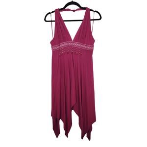 NWT Vintage y2k Fairy Whimsy Beaded Tunic Flowy Top Halter Medium Boho Summer